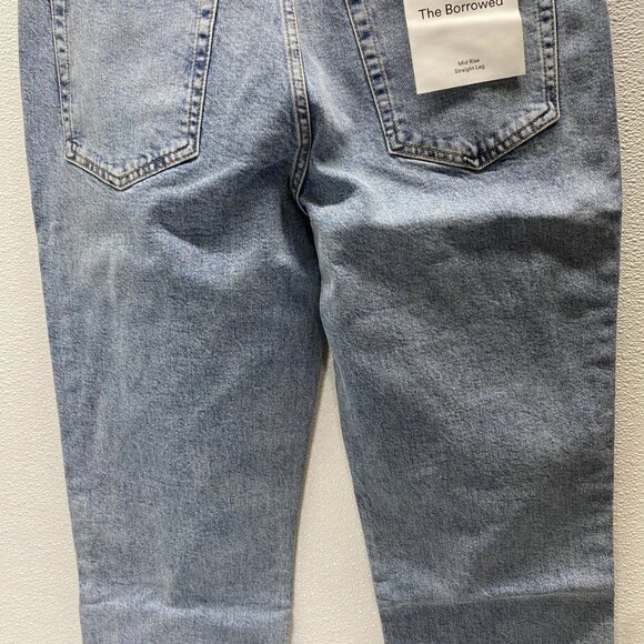 Frame The Borrowed Mid-Rise Ankle Jeans • Size 31 x 28 • Ricochet Blue - Picture 4 of 14